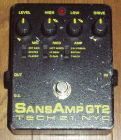TECH21 SansAmp GT2との比較のレビュー ギターエフェクター専門 